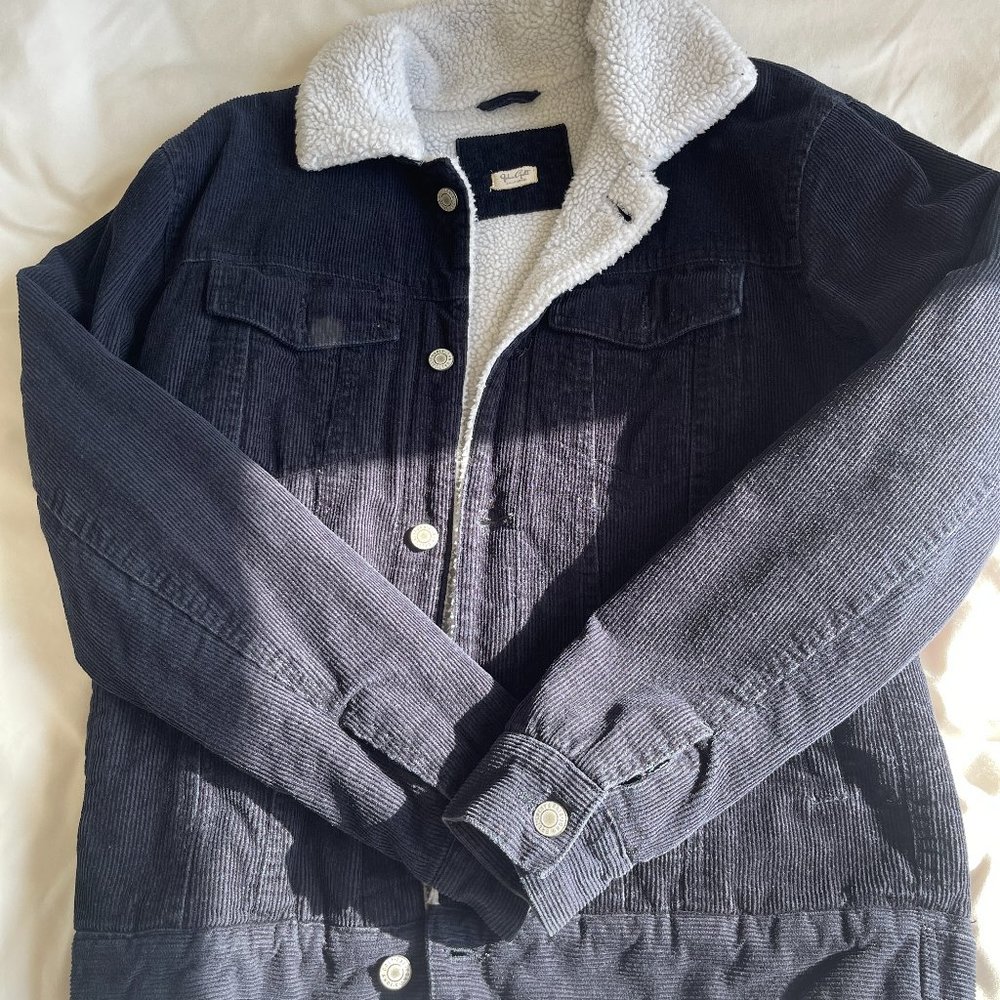 Brandy Melville Navy Blue Corduroy Jacket